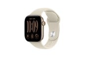 Smartwatch & Sportsur - Apple Watch Series 12 GPS + Cellular 42mm Light Gold Aluminium Case with Sand Sport Band - S/M - MJG24QN/A