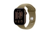 Smartwatch & Sportsur - Apple Watch Series 12 GPS + Cellular 46mm Dark Bronze Aluminium Case with Olive Sport Band - S/M - MJGD4QN/A