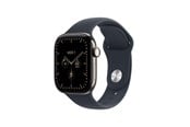 Smartwatch & Sportsur - Apple Watch Series 12 GPS + Cellular 42mm Natural Titanium Case with Navy Blue Sport Band - S/M - MJGF4QN/A