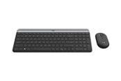 Tastatur - Logitech Slim Wireless Combo MK470 - Tastatur & Mus sæt - Belgisk - Grå - 920-009194
