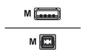 USB kabel - Sharkoon - USB cable - USB Type B to USB - 1 m - 4044951015252