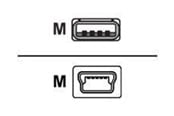 USB kabel - Sharkoon - USB cable - mini-USB Type B to USB - 3 m - 4044951015580