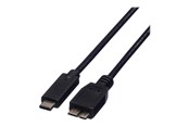 USB kabel - Roline - USB-C cable - Micro-USB Type B to USB-C - 1 m - 11.02.9006