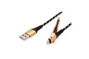 USB kabel - Roline Gold Lightning cable - Lightning / USB - 1 m - 11.02.8923