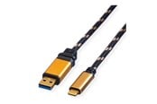 USB kabel - Roline Gold - USB-C cable - USB Type A to USB-C - 1 m - 11.02.9013