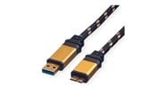 USB kabel - Roline - USB cable - Micro-USB Type B to USB Type A - 80 cm - 11.02.8878