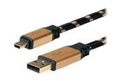 USB kabel - Roline Gold - USB cable - mini-USB Type B to USB - 1.8 m - 11.02.8822