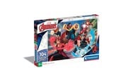 Puslespil - Clementoni Puzzle Glitter Marvel Avengers 104 pieces 2D Puslespil - 20347