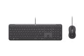 Tastatur - Logitech Signature Slim Wired Combo MK620 for Business - Tastatur & Mus sæt - Fransk - Grå - 920-013344