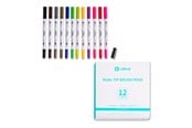 Skrive- og Tegneværktøjer - LOKLiK Europe Loklik - brush pen and fineliner combo - assorted colours (pack of 12) - SG-KZJPJ-0001-US-L-B2B