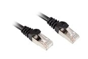 Netværkskabel - Sharkoon patch cable - black - Sort - 4044951017805