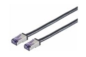 Netværkskabel - Lanview patch cable - 10 m - black - Sort - 10m - LVN-CAT6A-FLEX-10M