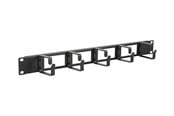 Rack skabe - Lanview by Logon - rack cable organiser - with cable entry holes - 1U - RAO110BL