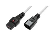 Strømkabel (intern) - MicroConnect - power cable - power IEC 60320 C13 to IEC 60320 C14 - 1 m - MC-C13C14LOCK-1MW