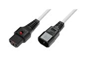 Strømkabel (intern) - MicroConnect - power cable - power IEC 60320 C13 to IEC 60320 C14 - 2 m - MC-C13C14LOCK-2MW