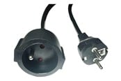 Strømkabel (ekstern) - MicroConnect - power extension cable - Type F/E to Type E - 5 m - MC-PE0500FRB