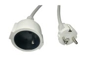 Strømkabel (ekstern) - MicroConnect - power extension cable - Type F/E to Type E - 5 m - MC-PE0500FRW