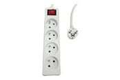 Strømkabel (ekstern) - MicroConnect - power strip - 4-way on/off switch - MC-PSOO040500FRW