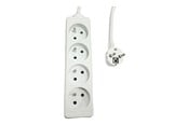 Strømkabel (ekstern) - MicroConnect - power strip - 4-way - MC-PS040300FRW