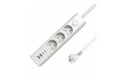 Strømkabel (ekstern) - MicroConnect - power strip - 3-way on/off switch - MC-GRU00315WS-USB