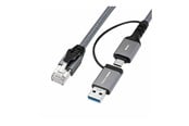 Netværkskabel - MicroConnect network cable - 10 m - black - Sort - 10m - MC-RJ45USBC-10