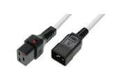Strømkabel (intern) - MicroConnect - power cable - IEC 60320 C19 to IEC 60320 C20 - 1 m - MC-C19C20LOCK-1M-W