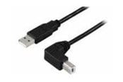 USB kabel - MicroConnect - USB cable - USB Type A to USB Type B - 10 m - USBAB2ANGLE10
