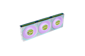 Kabinet Køler - Lian Li UNI FAN SLINF LCD FLEX 120 Reversed (3-pack) - Kabinet køler - 120mm - Hvid med RGB LED lys - 31 dBA - 12RSLIND1F3W