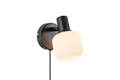 Lamper - Nordlux Milford Mini væglampe, sort - 2412631003
