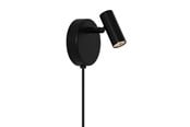 Lamper - Nordlux Omari Round væglampe, sort - 2612501003