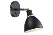 Lamper - Nordlux Ray væglampe, sort - 63191003