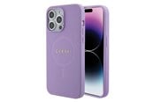 Mobil - Covers & Cases - GUESS Saffiano MagSafe case for iPhone 15 Pro - purple - 3666339155926