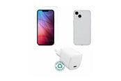 Mobil - Andet Tilbehør - eSTUFF - accessory kit for mobile phone - charger cover glass - ES-KIT-IPH14