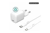 Mobil - Adaptere & Opladere - eSTUFF INFINITE power adapter - EU plug USB-C to ligtning cable 1.5 m - 24 pin USB-C - 20 Watt - ES637500