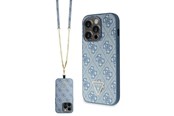 Mobil - Covers & Cases - GUESS Crossbody 4G Metal Logo Case for iPhone 14 Pro Max - Blue - 3666339147075