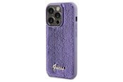 Mobil - Covers & Cases - GUESS Sequin Script Metal case for iPhone 13 Pro / 13 - purple - 3666339176167