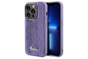 Mobil - Covers & Cases - GUESS Sequin Script Metal case for iPhone 14 Pro - purple - 3666339176204