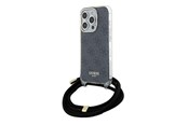 Mobil - Covers & Cases - GUESS Crossbody Cord 4G Print case for iPhone 15 Pro - black - 3666339147945
