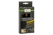 Kreativitet & Hobbyartikler - Nassau Acrylic Marker Set Gold & Silver - 5 pcs. - AR017005