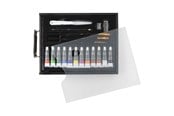 Kreativitet & Hobbyartikler - Nassau Black Wooden Acrylic Suitcase Set - 21 pcs. - AR099503