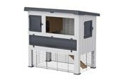 Kanin & gnaver - Ferplast Grand Lodge 120 Rabbit Hutch Grey - 8010690139777