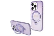 Mobil - Covers & Cases - GUESS Ring Stand Script Glitter MagSafe case for iPhone 13 Pro / 13 - purple - 3666339156688