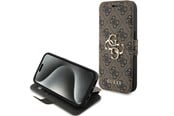 Mobil - Covers & Cases - GUESS 4G Metal Logo case for iPhone 15 Pro - brown - 3666339194444