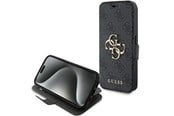 Mobil - Covers & Cases - GUESS 4G Metal Logo case for iPhone 15 Pro - gray - 3666339194406