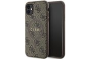 Mobil - Covers & Cases - GUESS GUHMN61G4GFRW iPhone 11 6.1" / Xr brown/brown hardcase 4G Collection Leather Metal Logo MagSafe - 3666339226367