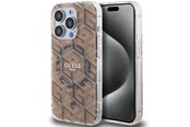 Mobil - Covers & Cases - GUESS IML GCube MagSafe case for iPhone 15 Pro - brown - 3666339222147