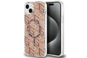 Mobil - Covers & Cases - GUESS IML GCube MagSafe case for iPhone 15 Plus / 14 Plus - brown - 3666339222130