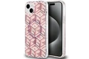 Mobil - Covers & Cases - GUESS IML GCube MagSafe case for iPhone 15 / 14 / 13 - pink - 3666339221980