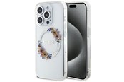 Mobil - Covers & Cases - GUESS IML Flowers Wreatch MagSafe iPhone 15 Pro Max Case - Clear - 3666339221737
