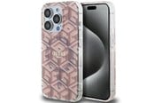 Mobil - Covers & Cases - GUESS IML GCube MagSafe case for iPhone 15 Pro Max - pink - 3666339222017